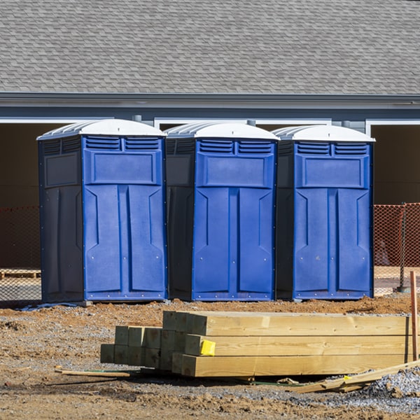 what is the expected delivery and pickup timeframe for the portable toilets in Warren Indiana